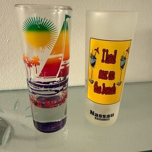 “2 “Double “SHOT” Glasses-Bahamas